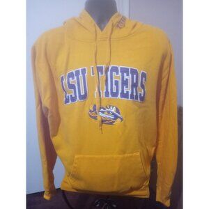 Men's LSU Tigers Stadium Athletics Pullover Hoodie Adult XL Yellow Embroidered
